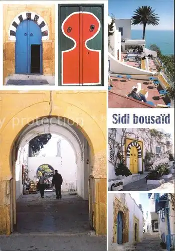 Sidi Bou Said Teilansichten Kat. Tunesien