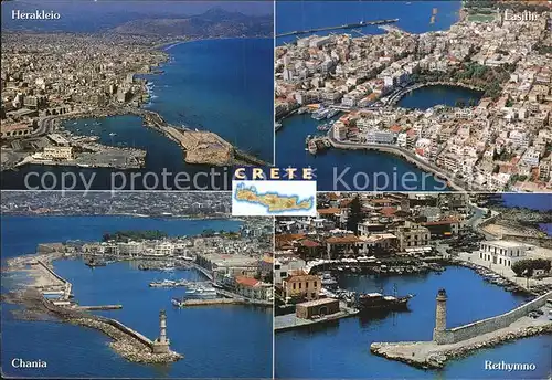Kreta Crete Fliegeraufnahme Herakleio Chania Rethymno Lasithi Kat. Insel Kreta