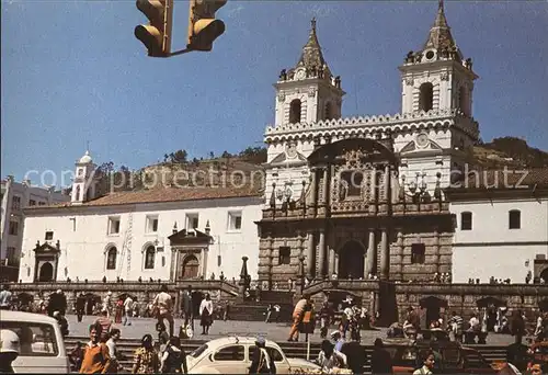 Quito San Francisco Templo y plaza coloniales Kat. Quito
