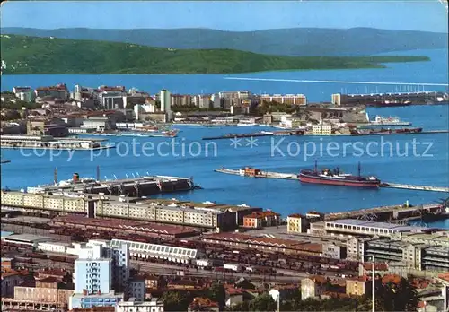 Trieste Hafen Panorama Kat. Trieste