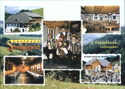 Breitenau Niederoesterreich Gasthaus Strosseggwirt Speisesaal Hausmusik Gastraum Stoani Haus der Musik Kat. Breitenau