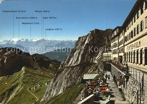 Pilatus Kulm Hotel Pilatus Kulm mit Berner Alpen Kat. Pilatus Kulm