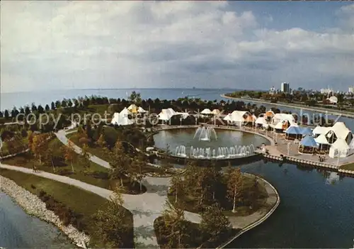Toronto Canada Ontario Place The Reflecting Pool and playing fountains Kat. Ontario