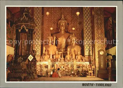 Thailand The principal Buddha image of Phratat Hariphunhai Kat. Thailand