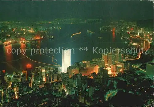 Hong Kong Night Scene from Peak Kat. Hong Kong