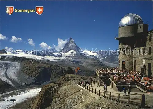 Gornergrat Zermatt Kulmhotel mit Matterhorn  Kat. Gornergrat