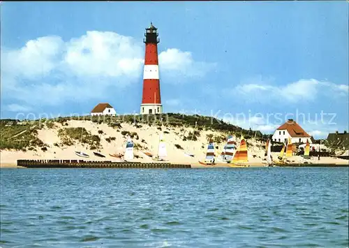 Hoernum Sylt Leuchtturm von der Seeseite Kat. Hoernum (Sylt)