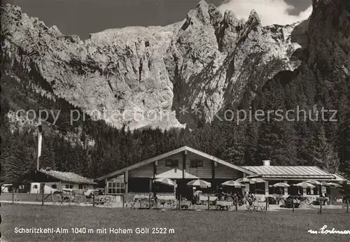 Berchtesgaden Scharitzkehl Alm mit Hohe Goell Kat. Berchtesgaden