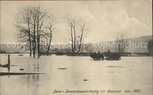 Dun Maas ueberschwemmung Masstal Dezember 1915 Kat. Dun sur Meuse