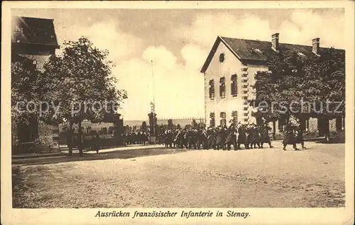 Stenay Ausruecken franzoesischer Infanterie Kat. Stenay