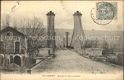 Mallemort Entree du Pont suspendu Bruecke Kat. Mallemort