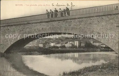 Moyen Meurthe et Moselle Vue generale prise du Pont Bruecke Kat. Moyen