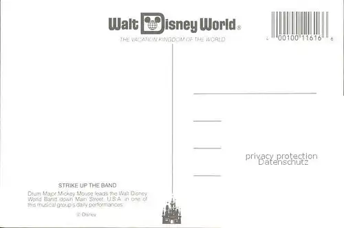 Walt Disney World Drum Major Mickey Mouse  Kat. Lake Buena Vista