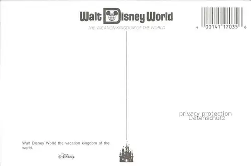 Walt Disney World Cinderella Castle Spaceship Earth Hollywood Tower  Kat. Lake Buena Vista