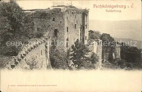 Hohkoenigsburg Haut Koenigsbourg Kaiserburg Ruine Stempel Hilfslazarett der Sanitaetskolonne Lindau Kat. Orschwiller