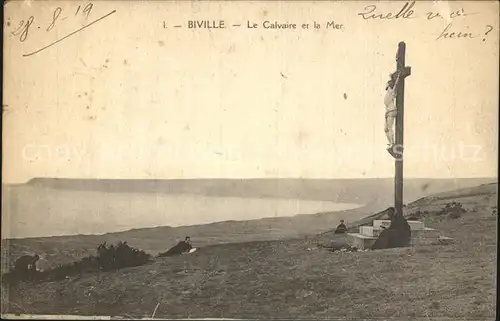 Biville Le Calvaire et la Mer Kat. Biville