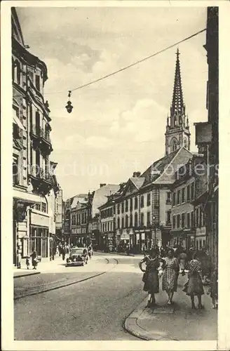 Muelhausen Elsass Wildemann Strasse Kirchturm Kat. Mulhouse