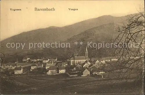 Barembach Ortsansicht mit Kirche Vogesen Kat. Barembach