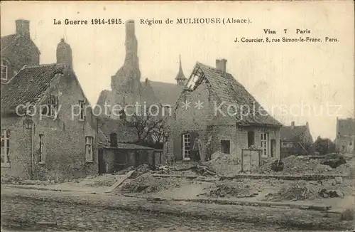 Mulhouse Muehlhausen Grande Guerre 1914 1915 Truemmer 1. Weltkrieg Kat. Mulhouse