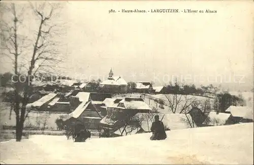 Largitzen Hiver en Alsace Winterpanorama Kat. Largitzen