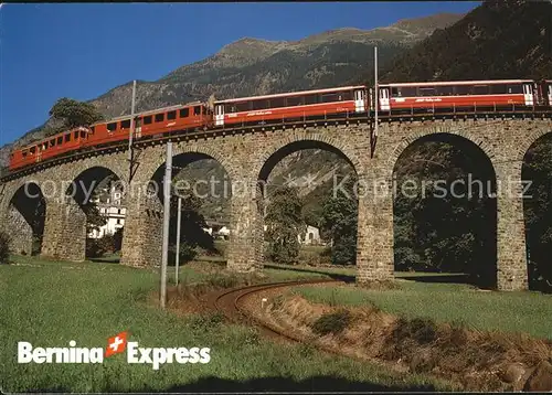 Rhaetische Bahn Bernina Express Kehrviadukt Brusio Kat. Eisenbahn