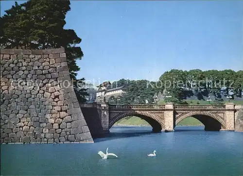 Tokyo Niju bashi Double Bridge main entrance to the Imperial Palace Kat. Tokyo