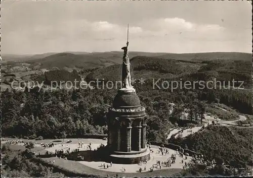 Hermannsdenkmal Fliegeraufnahme Kat. Detmold