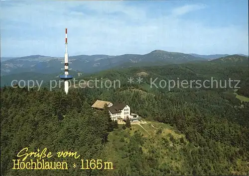 Hochblauen Fliegeraufnahme Hotel und Sendeturm Kat. Badenweiler