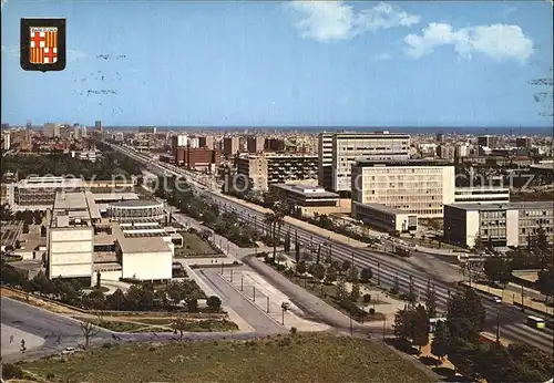 Barcelona Cataluna Fliegeraufnahme Ciudad Universitaria Kat. Barcelona