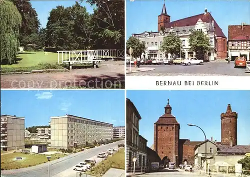 Bernau Berlin Karl Marx Platz Schwanenteich Steintor Hungerturm Kat. Bernau