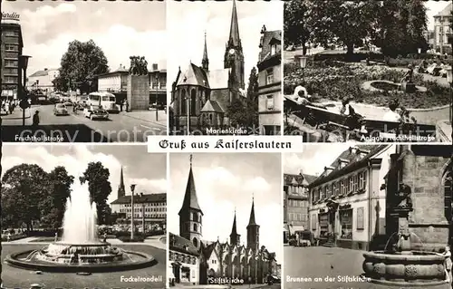 Kaiserslautern Fruchthallstrasse Brunnen Stiftskirche Fackelrondell Kat. Kaiserslautern