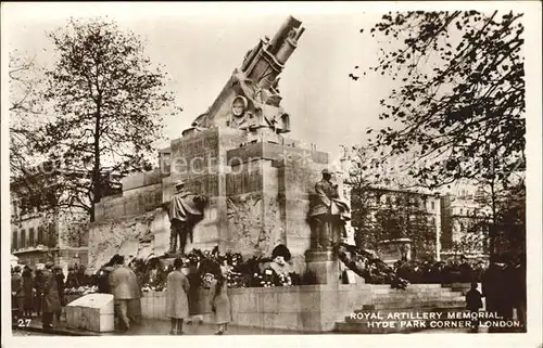 London Royal Artillery Memorial Hyde Park Corner Kat. City of London