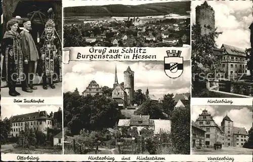 Schlitz Burgenstadt Hinterburg Vorderbur Ottoburg Trachten Kat. Schlitz
