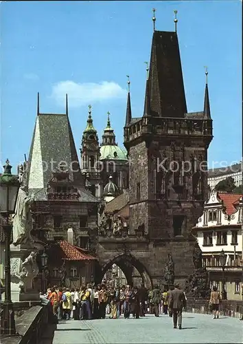 Praha Prahy Prague Bruecke mit Turm Kat. Praha