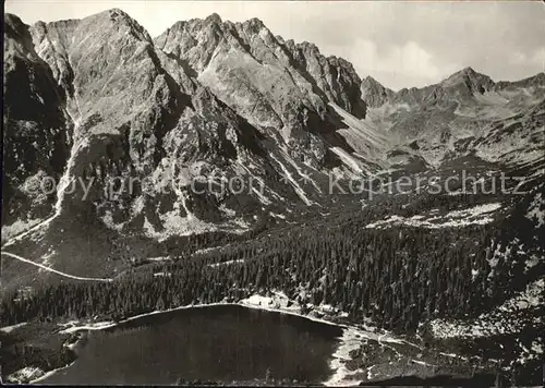 Vysoke Tatry Partie am Bergsee Kat. Slowakische Republik