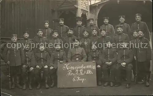 Regiment IR 106 Infanterie Gruppenfoto Reserve Infanterie Regiment 106 Doebbeln WK1