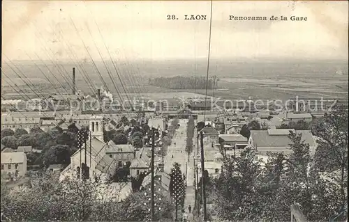 Laon Aisne Panorama de la Gare Kat. Laon