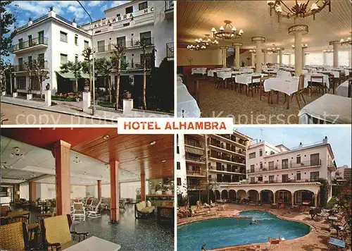 Lloret de Mar Hotel Alhambra Aussenansicht Pool Speiseraum Lobby Kat. Costa Brava Spanien