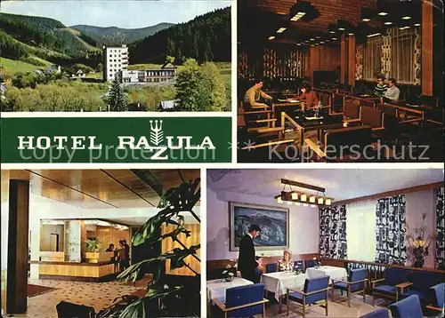 Velke Karlovice Hotel Razula Rezeption Speiseraum Bar  Kat. Gross Karlowitz