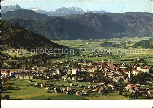 Feldkirchen Kaernten Panorama mit Karawanken und Julischen Alpen Kat. Feldkirchen in Kaernten