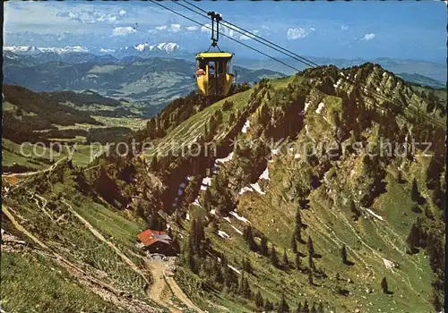 Oberstaufen Hochgratbahn mit Blick zum Altmann und Saentis Kat. Oberstaufen