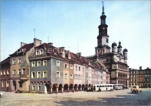 Poznan Posen Platz mit alten Haeusern Kat. Poznan