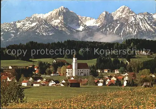 Lechbruck See mit Gehrenspitze Kellenspitze Schlicke Kat. Lechbruck am See