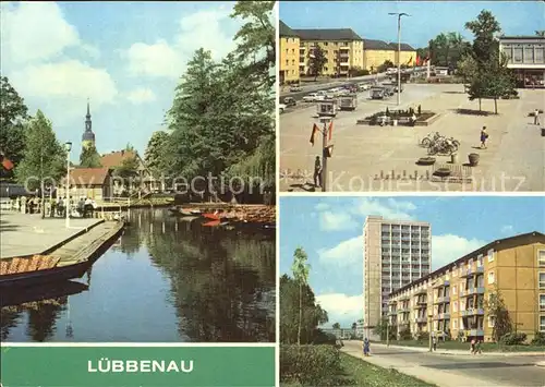 Luebbenau Spreewald Hafen Roter Platz Strasse der Jugend Kat. Luebbenau
