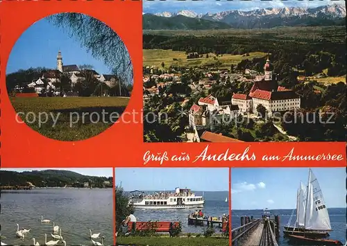 Andechs Fliegeraufnahme Kloster Ammersee Kat. Andechs