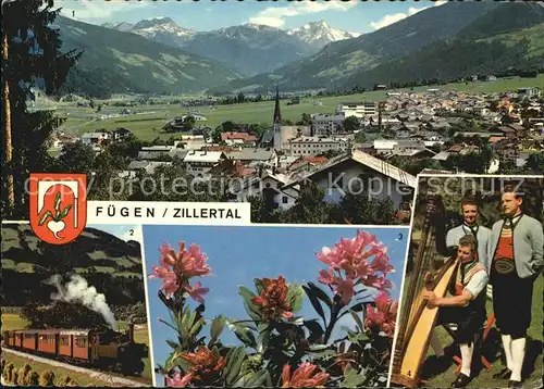 Fuegen Zillertalbahn Sterntrio mit Harfe Kat. Fuegen Zillertal