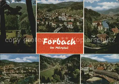 Forbach Baden Fliegeraufnahme Murgtal Kat. Forbach
