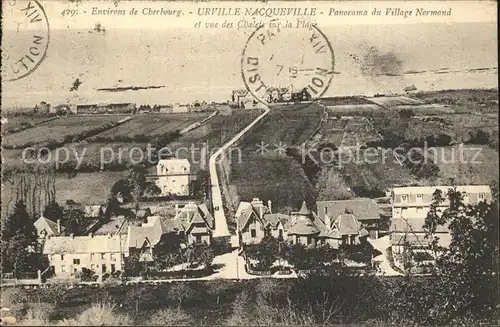 Urville Nacqueville Panorama du Village Normand Chalets sur la Plage Kat. Urville Nacqueville