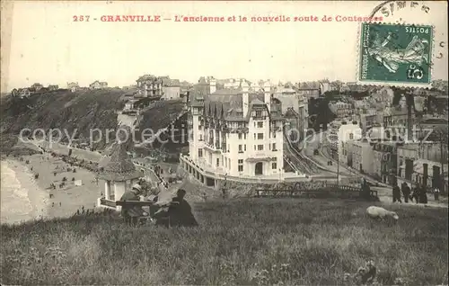 Granville Manche L ancienne et la nouvelle route de Coutances Kat. Granville