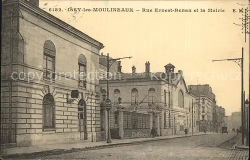 Issy les Moulineaux Rue Ernest Renan et la Mairie Kat. Issy les Moulineaux